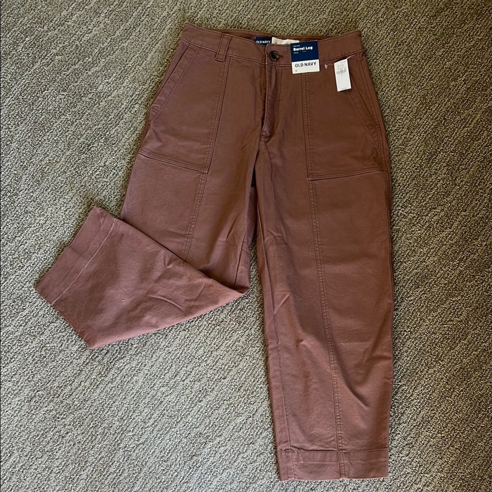 Old Navy Dusty Pink Barrel Leg Jeans